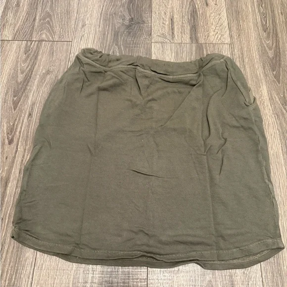 Sundry for Evereve Skirt Womens Size 2 Medium Pull On Drawstring Olive Green NWT - Picture 4 of 5